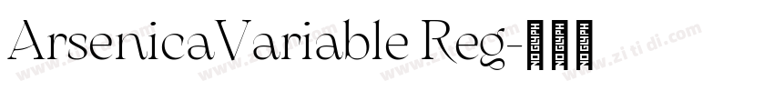 ArsenicaVariable Reg字体转换
